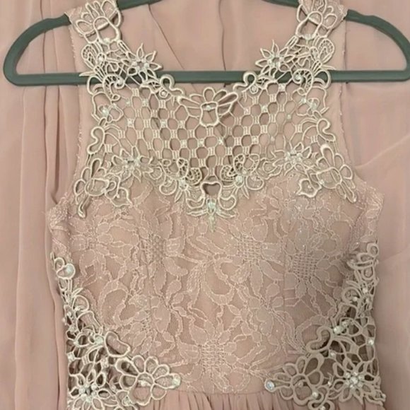 City Studio Embellished Illusion Tulip Gown - Picture 3 of 15